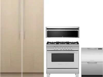 5 Piece Package Includes Refrigerator, Freezer, Range, Hood And Dishwasher